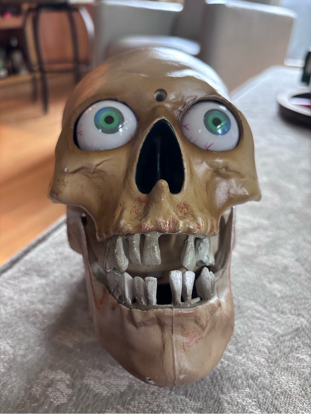 Talking Spooky Skull Head